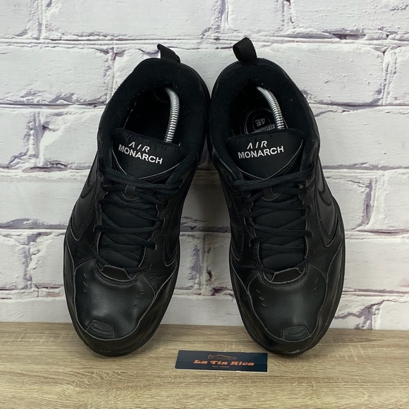 Nike Air Monarch IV Black Training Shoes Extra Wide - Picture 6 of 8